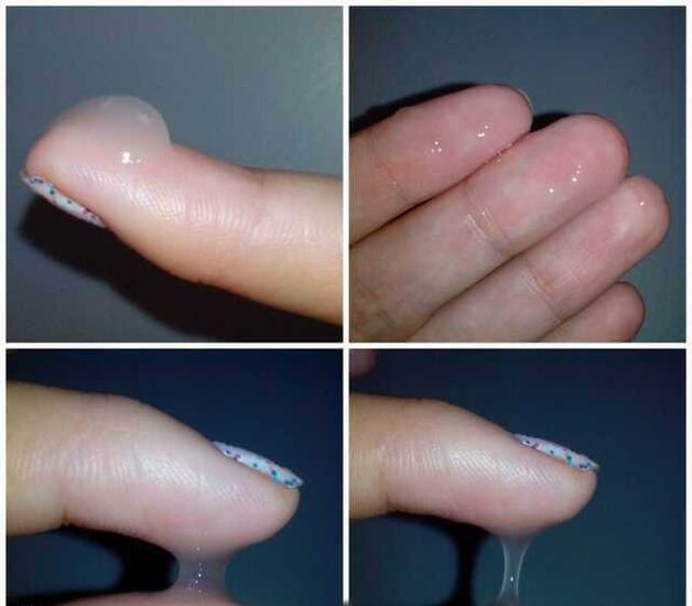 liquido pre-seminale di un uomo durante l'eccitazione